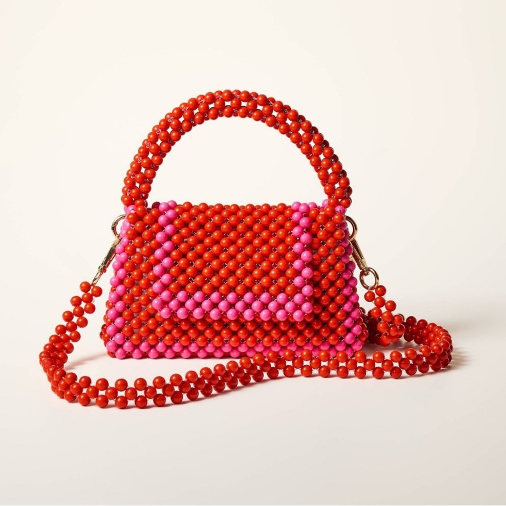 Colorblock Beaded Crossbody Bag - kate spade new york x Target Red/Pink 🩷❤️♠️